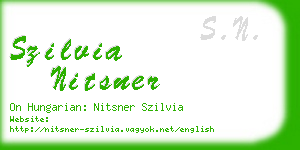 szilvia nitsner business card